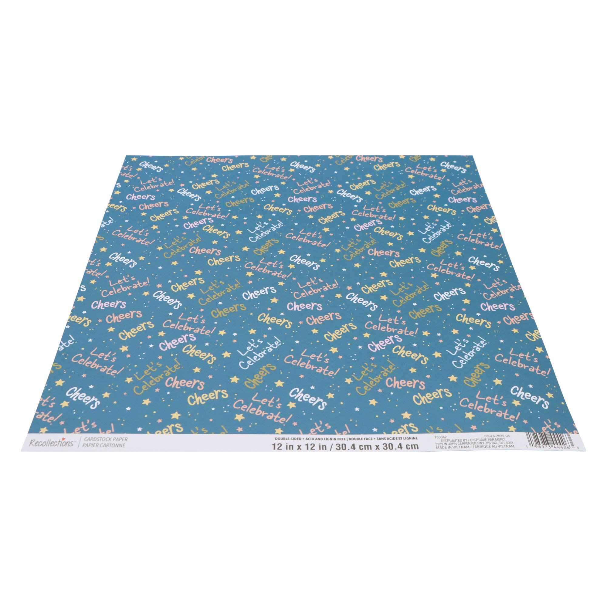 12" x 12" Double-Sided Cheers Cardstock Paper by Recollections™
